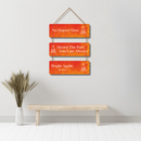 "No matter how hard the past you can always begin again budha" wall hanging - ICraft asia