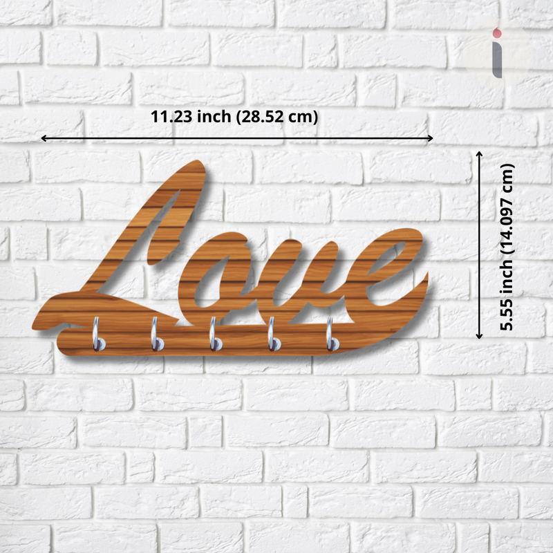 Wooden Love Key Holder