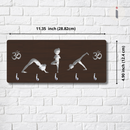 Yoga Postures Wooden Key Holder