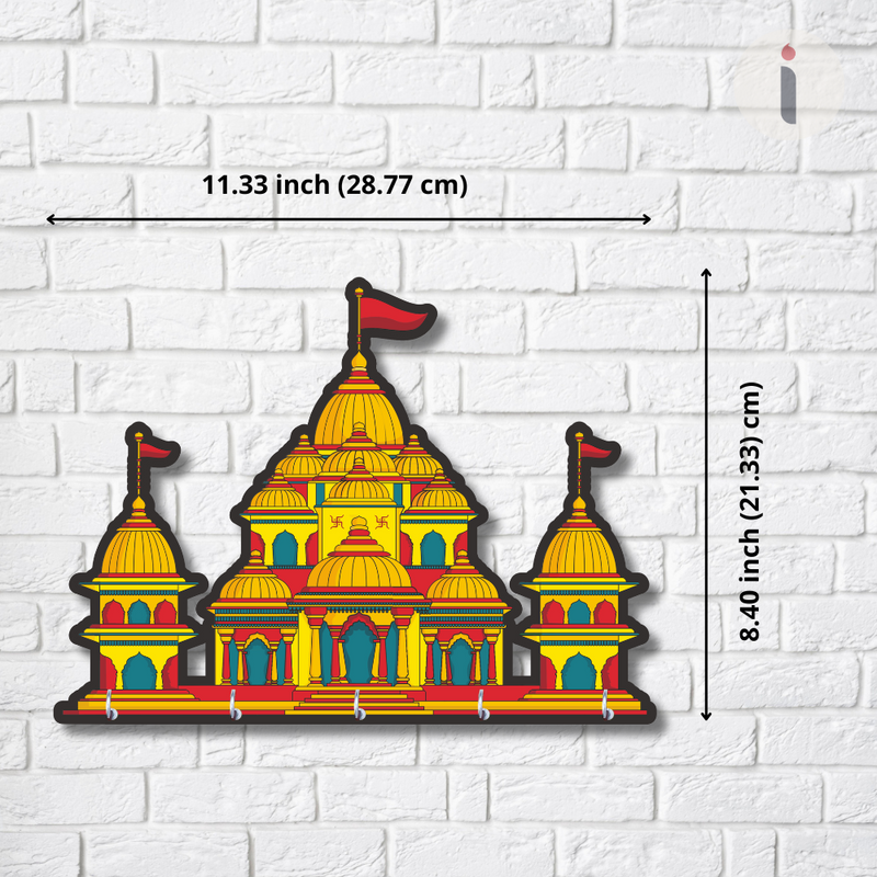Colorful Temple Wooden Key Holder