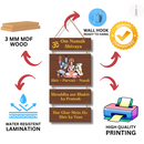 Shiv Parvati Nandi Blessings wooden wall hanging