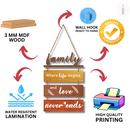 Family Love Wooden Wall Hanging