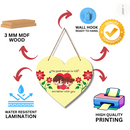 Heart Shape Love Wooden Wall Hanging
