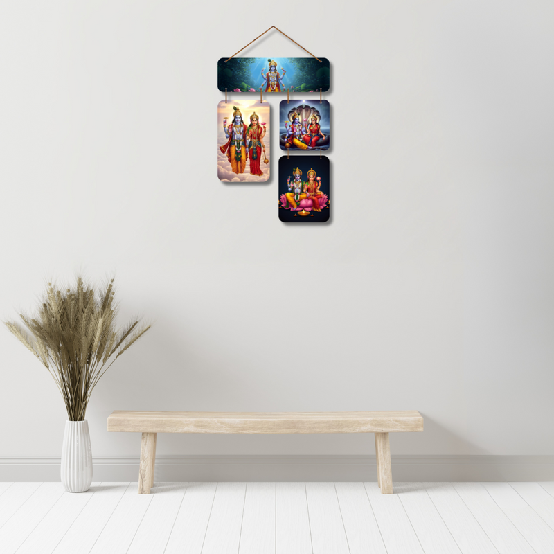 "Vishnu Laxmi"  Wall Hanging