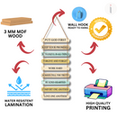 Family & Faith Rules wooden wall hanging