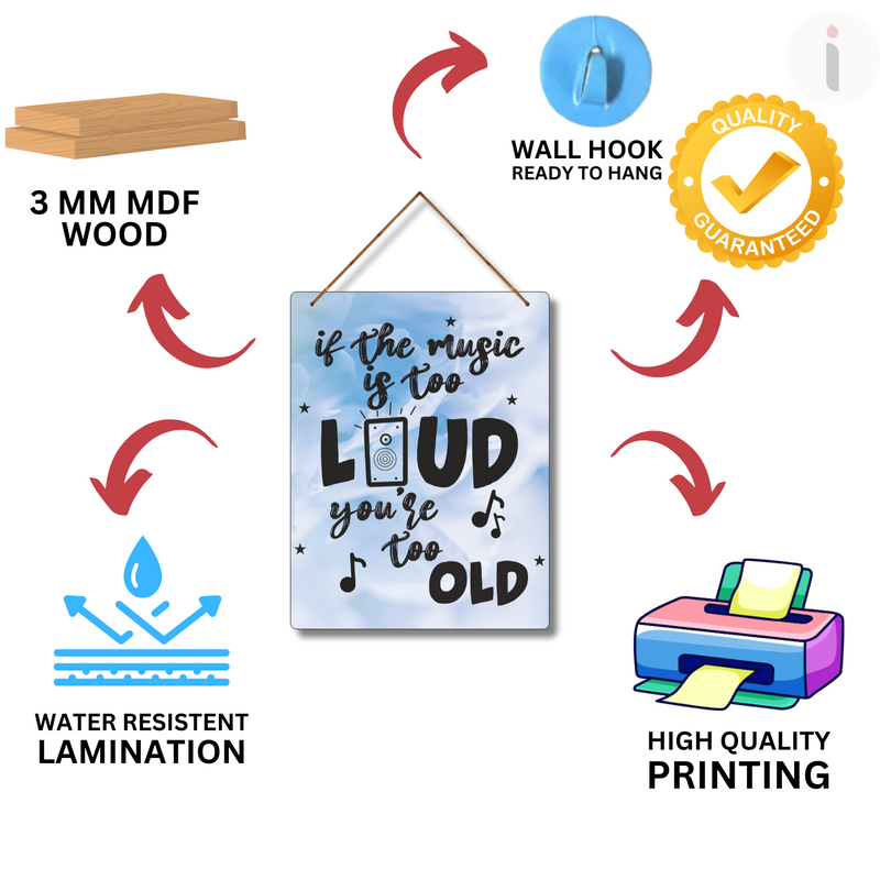 "Born to Be Loud" Wall Hanging