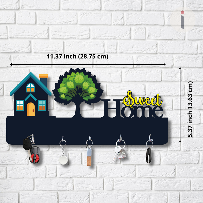 Sweet Home Wooden Key Holder