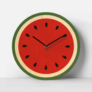 Melon Time Birch Clock