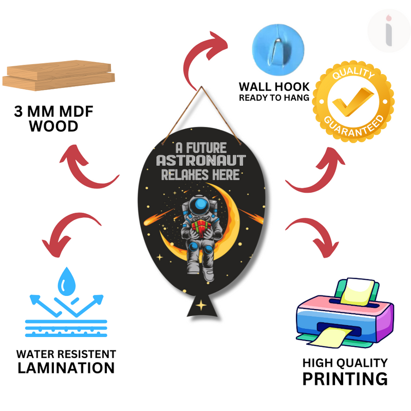 Future Astronaut Wooden Wall Hanging