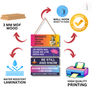 Shanti & Divine Shri Krishna Wooden Wall Hanging