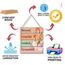 Blessed & Grateful Wooden Wall Hanging