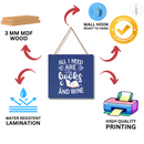 “All I Need Are Books and Wine” Wall Hanging - ICraft asia