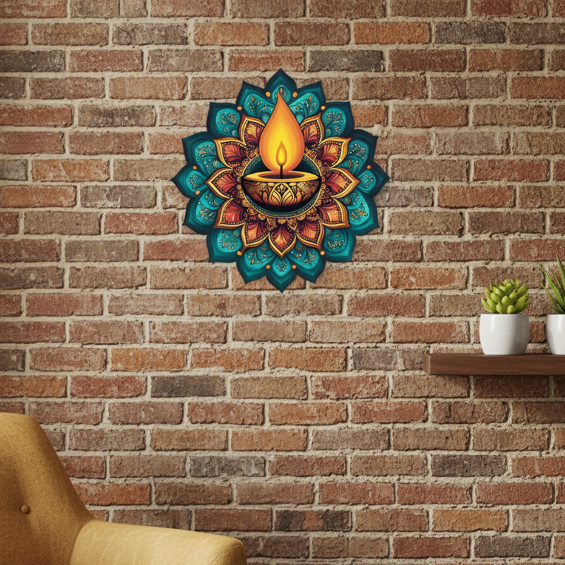 Eternal Diya Mandala Wall Decor