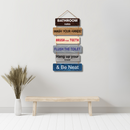Bathroom Rules  Wall Hanging - ICraft asia