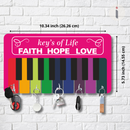 Faith Hope Love Wooden Key Holder