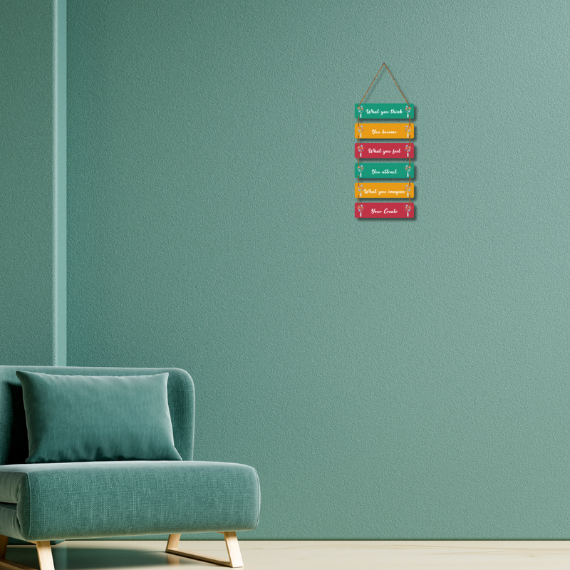 Power of Thoughts Inspirational Wall Hanging