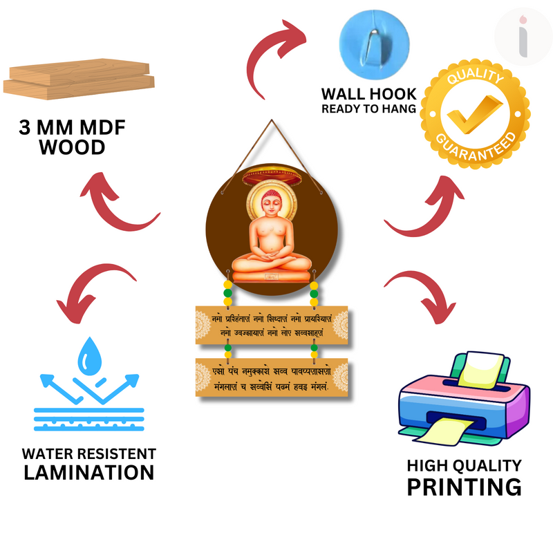 "Lord Mahavir"  Wall Hanging - ICraft asia