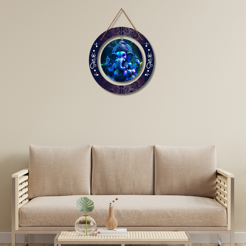 Mystic Blue Ganesha Wall Hanging