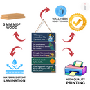 Wisdom from the Gita Shri Krishna Wooden Wall Hanging