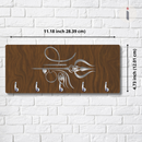 Trishul & Damru Design Wooden Key Holder