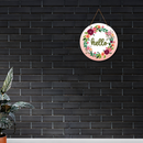 Hello wooden wall hanging