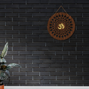Om mandala wooden wall hanging
