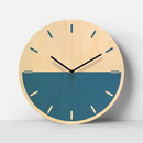 Halfsie Birch Clock - Calm Blue
