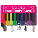 Faith Hope Love Wooden Key Holder