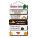 Kitchen Rules wooden wall hanging