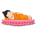 Sleeping Buddha Wooden Key Holder