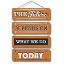 Inspirational Wooden Future Quote Wall Hanging