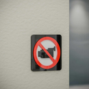 No Video Recording - Layered 3D Prohibition Sign