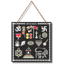 Shree Ram Prasanna – Sacred Hindu Symbols Wall Hanging - ICraft asia