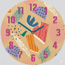 Patchwork Vibe Birch Clock