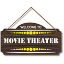Welcome to Movie Theater Wall Hanging