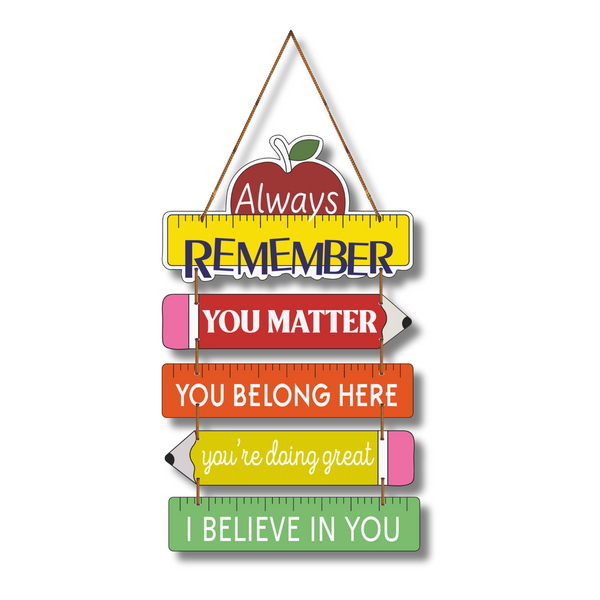 "Class room door sign"  wooden wall hanging