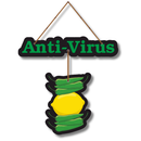 Anti Virus Wooden Wall Hanging
