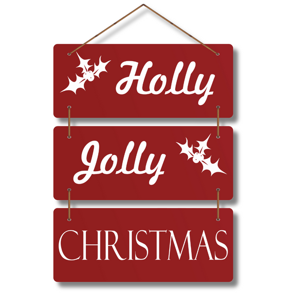 "Holly Jolly Christmas" Wall Hanging