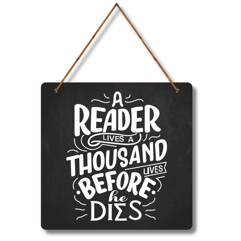 “A Reader Lives a Thousand Lives” Wall Hanging