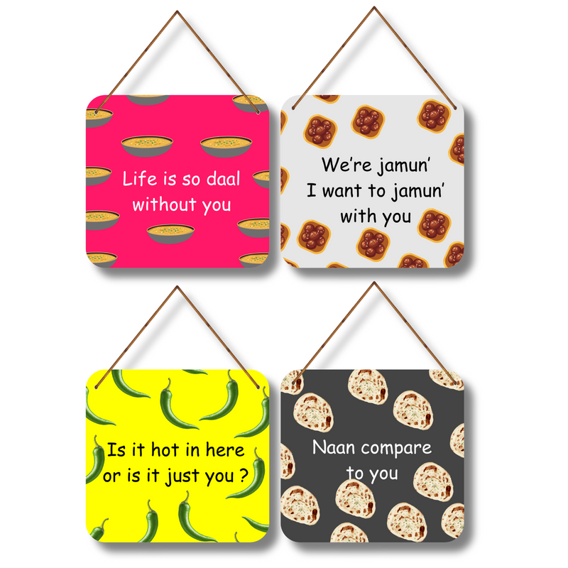 Spicy & Sweet Love – Desi Food Pun Wall Hangings