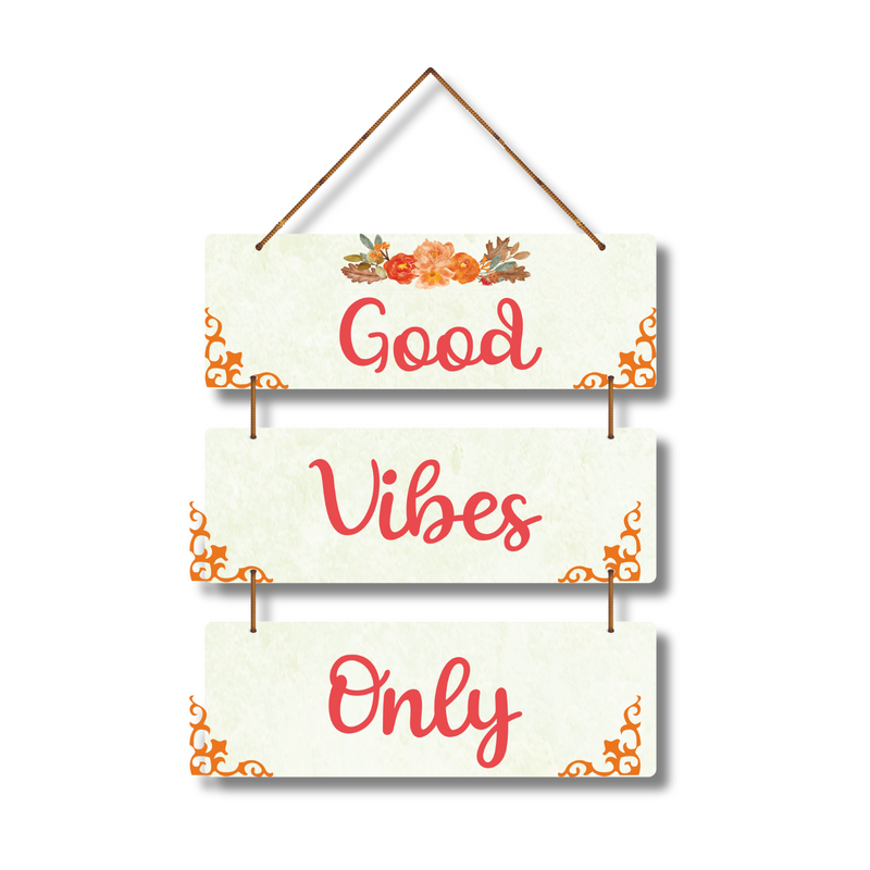 "Good Vibes Only 3 Layer"  Decorative Wall Hanging