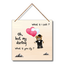 "What if I fall oh, but my darling what if you fly"   Wall Hanging - ICraft asia