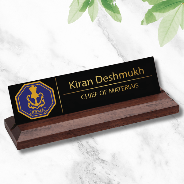 Office Desk Name Plate - Indian Navy