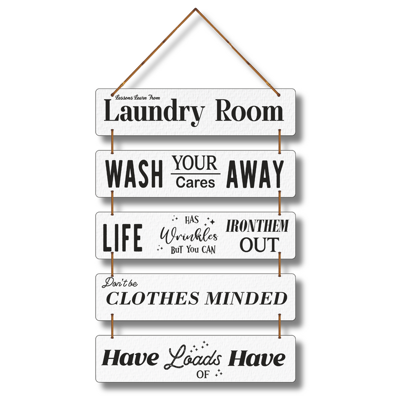 "Laundry Room Wisdom" Wall Hanging - ICraft asia