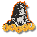 Lord Shiva Wooden Key Holder with Floral - ICraft asia