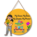 "My House My Rules, My Ghamla My Phools!" Wall Hanging - ICraft asia