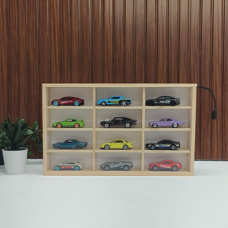 🔥Exclusive Drop Wooden LED  Hot Wheels Organizer Don't Miss Out