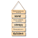 Home, Family & Blessings Wall Hanging