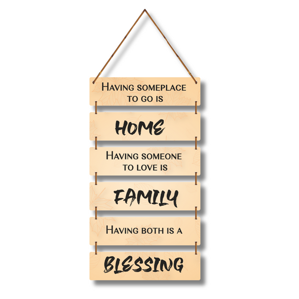 Home, Family & Blessings Wall Hanging
