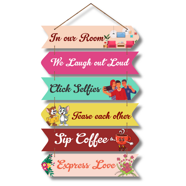 "In Our Room" Wooden Wall Hanging